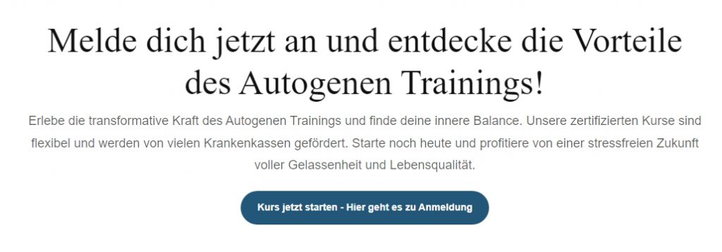 BleibFit24 Gesundheit Autogenes Training