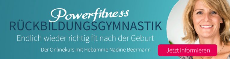 Rückbildung nach der Schwangerschaft. Rückbildungsgymnastik. Fit nach der Geburt. Onlinekurs mit Hebamme Nadine Beermann