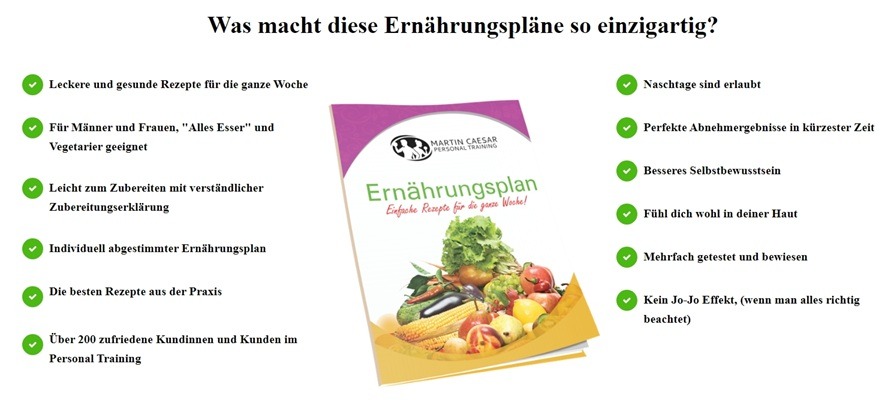 Ernährungsplan Martin Caesar -So klappt es endlich mit dem Abnehmen