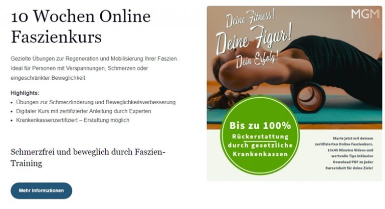 Faszien Übungen für Anfänger - 10 Wochen Online Faszienkurs