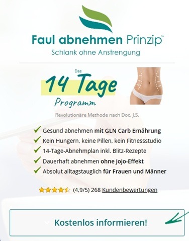 Abnehmen ohne Sport mit dem Faul Abnehmen Prinzip
